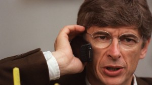 wenger on old phone