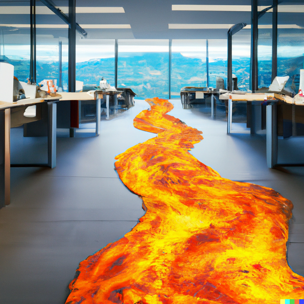 Workplace wellness tip #2: moats of&nbsp;lava